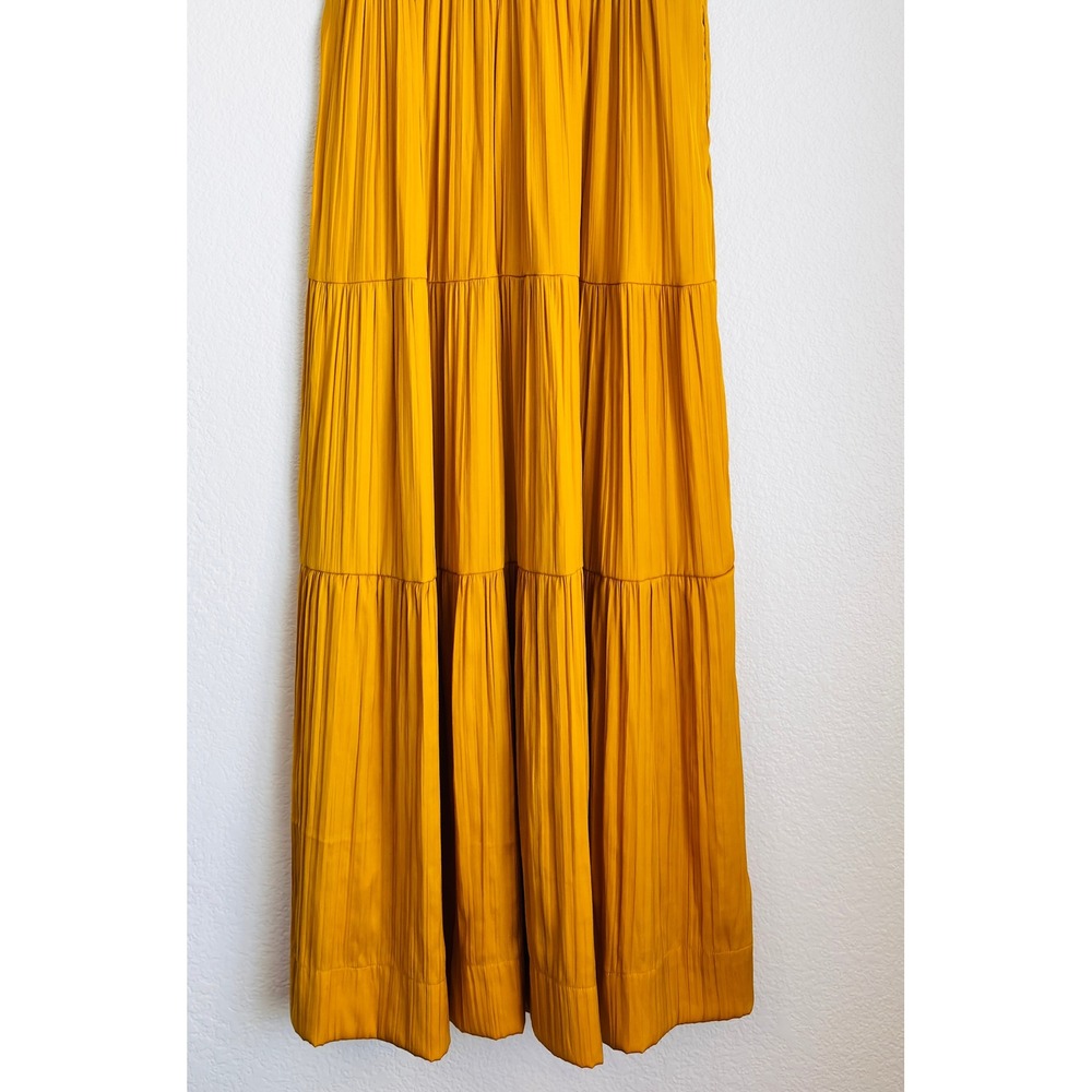 Anthropologie Somerset Maxi Dress — Mango — Size M — Silky Satin Feel - Picture 8 of 16